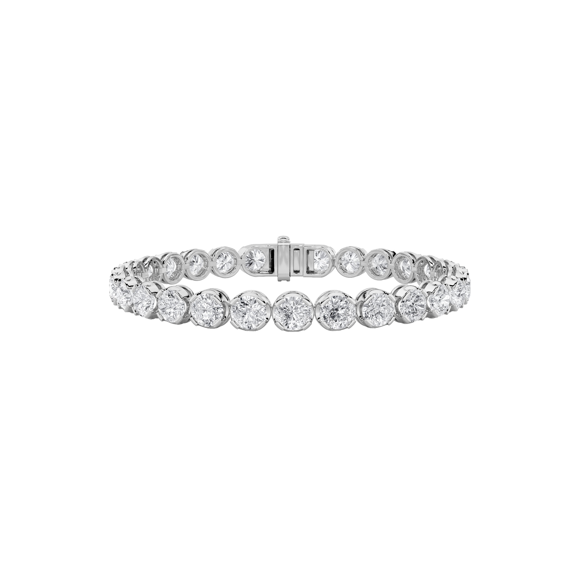 5Cttw Round Shaped Lab Grown Diamond (F/VS) Tennis Bracelet in 14K Gold