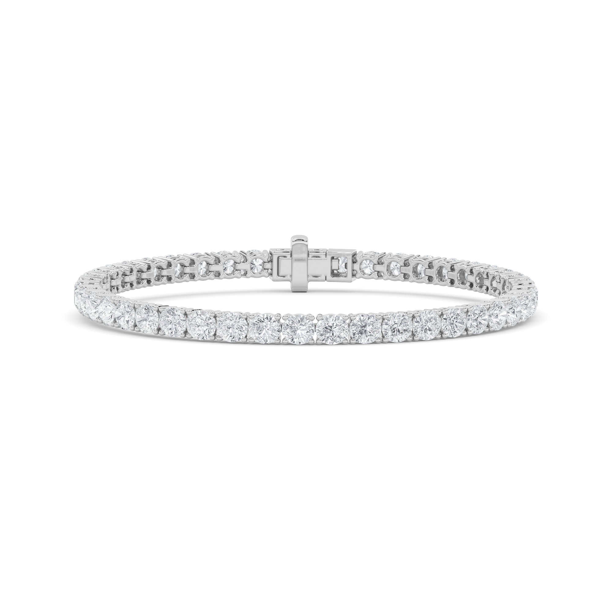 9Cttw Round Shaped Lab Grown Diamond (F/VS) Tennis Bracelet in 14K Gold
