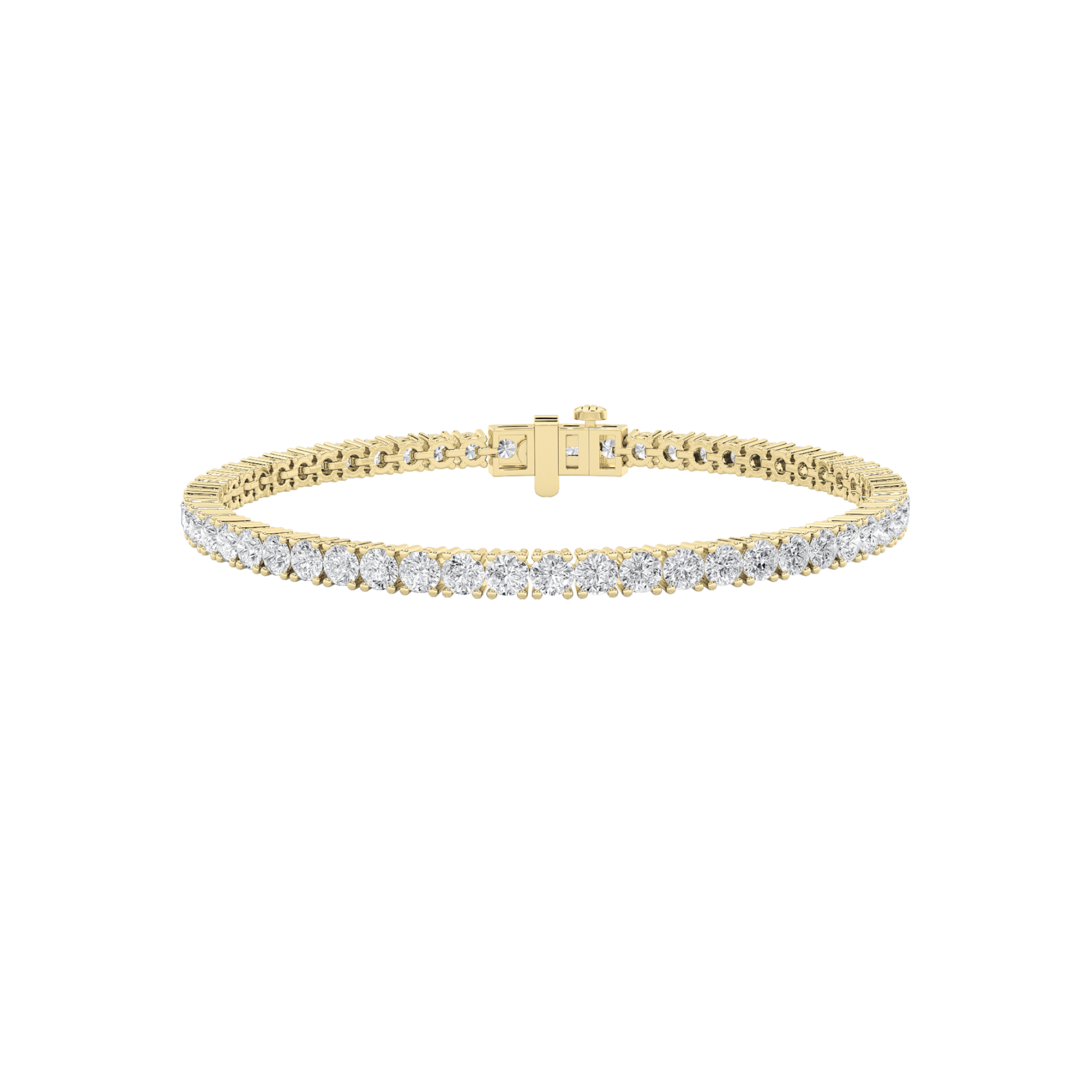 5Cttw Round Shaped Lab Grown Diamond Tennis Bracelet in 14K Gold (F/VS)