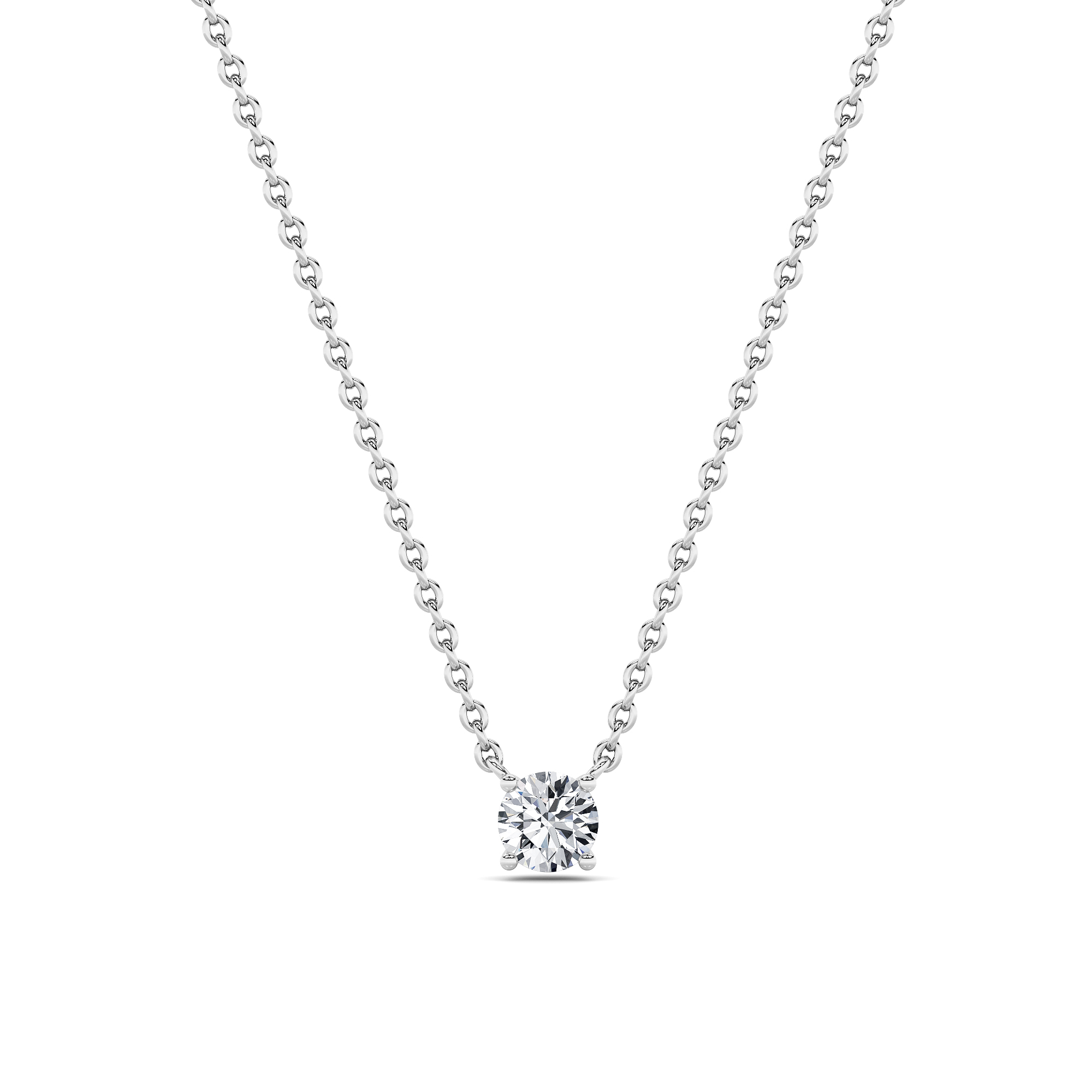 1Cttw Elongated Cushion Shaped Lab Grown Diamond (F/VS) East West Solitaire  Necklace in 14K Gold