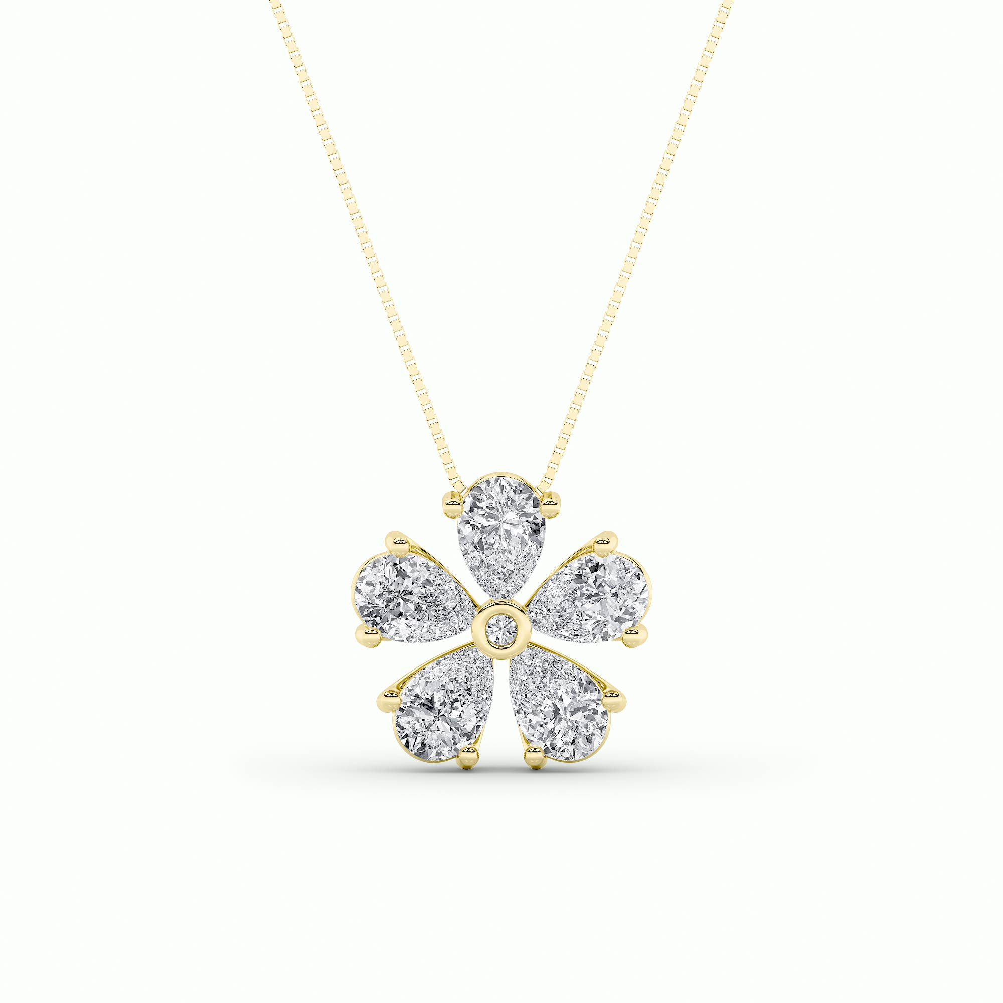 1.5Cttw Pear Shaped Lab Grown Diamond (F/VS)  Pendant in 14K Gold