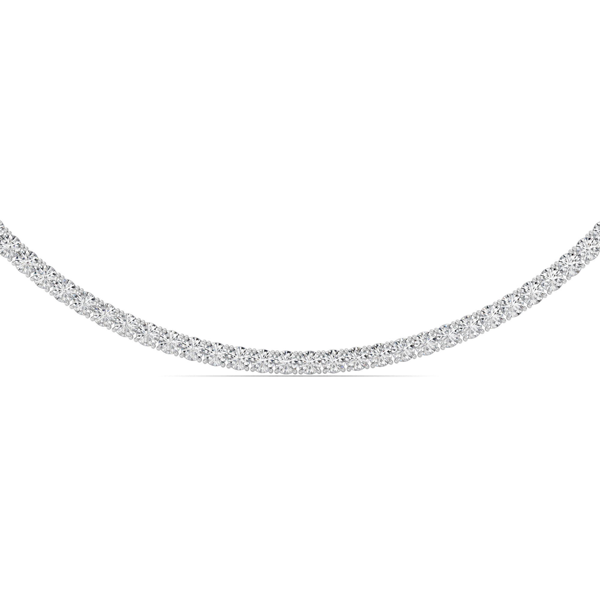 41Cttw Round Shaped Lab Grown Diamond (F/VS)  Necklace in 14K Gold