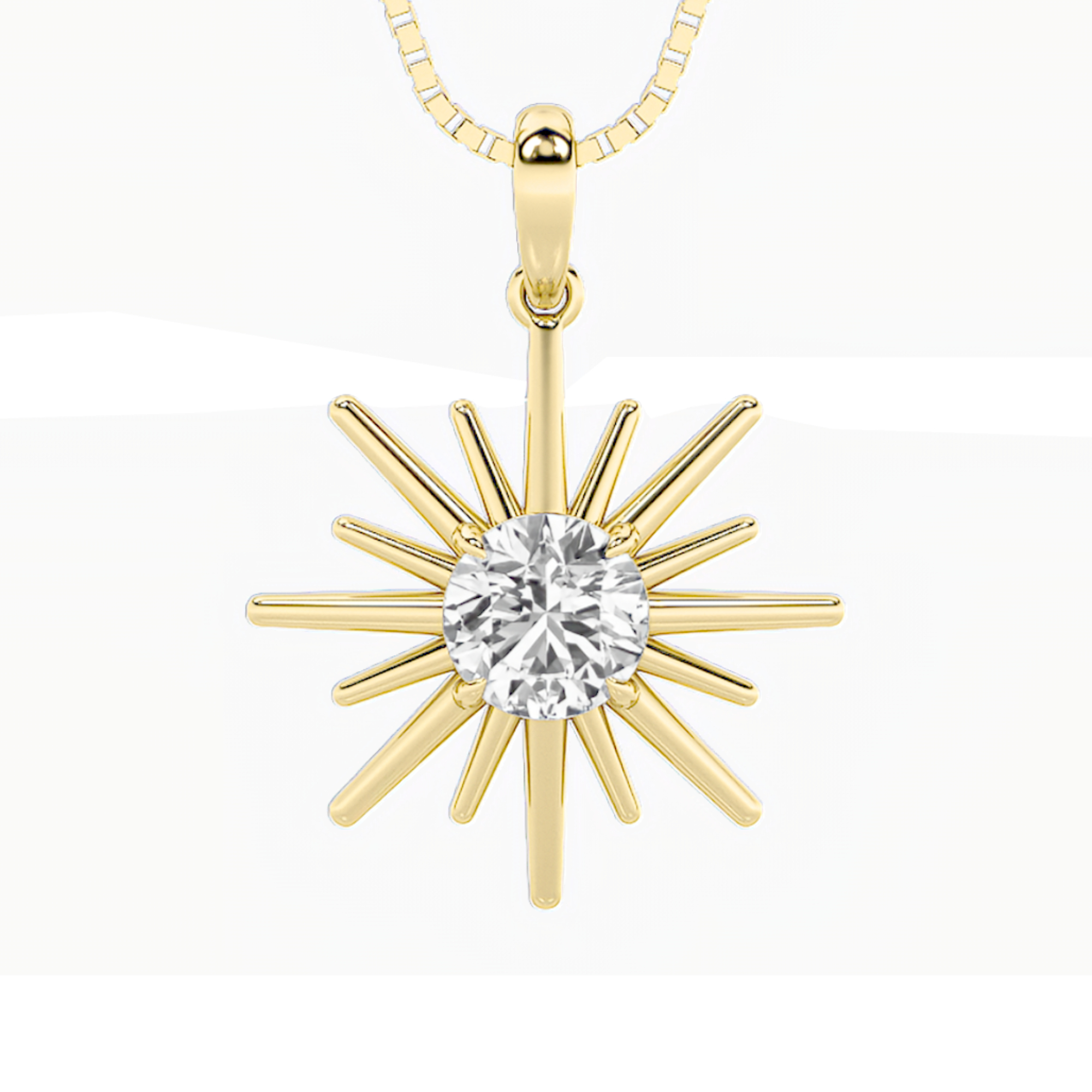 1.5Cttw Round Shaped Lab Grown Diamond (F/VS) Astralis Pendant in 14K Gold