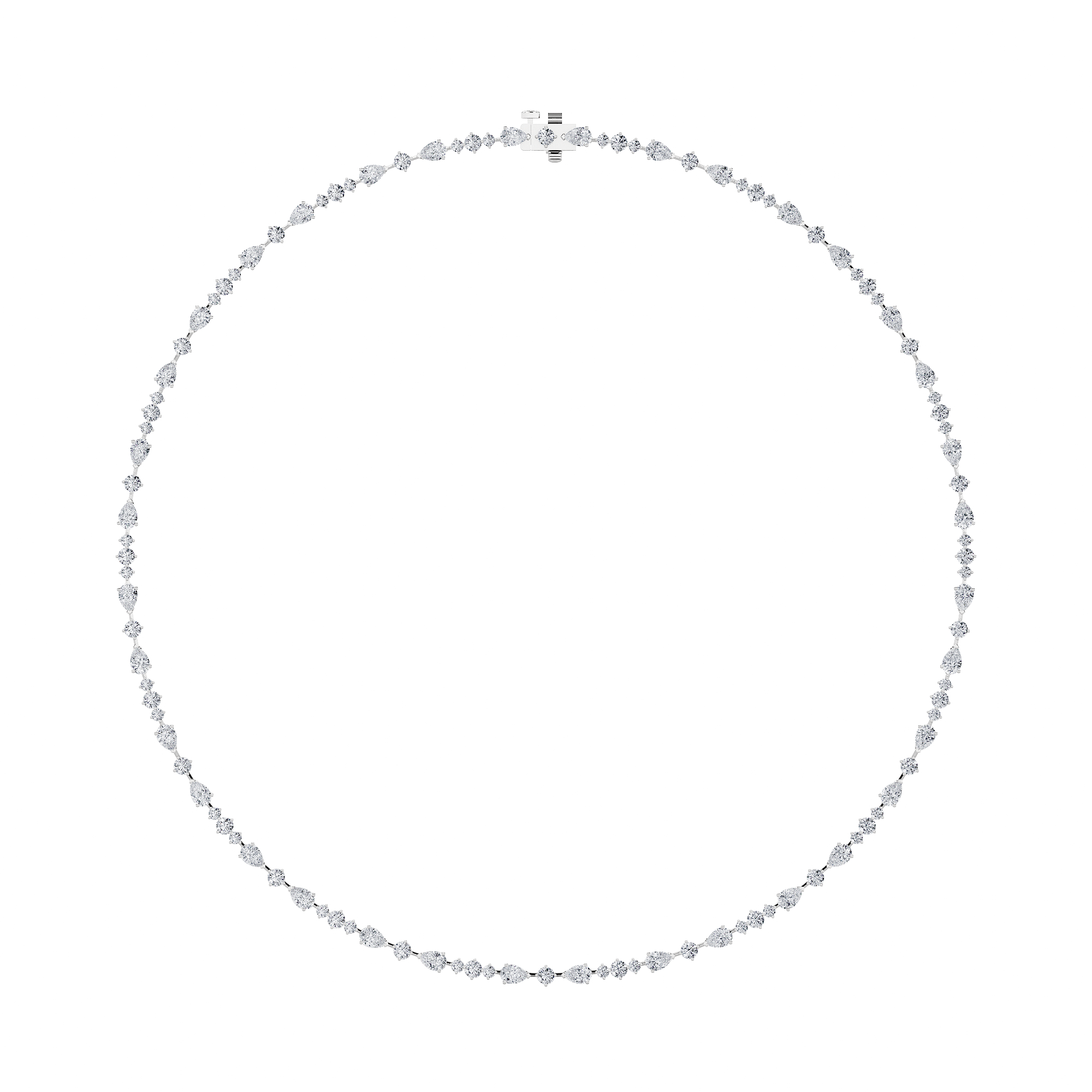 12Cttw Pear Shaped Lab Grown Diamond (F/VS) Fashion Necklace in 14K Gold