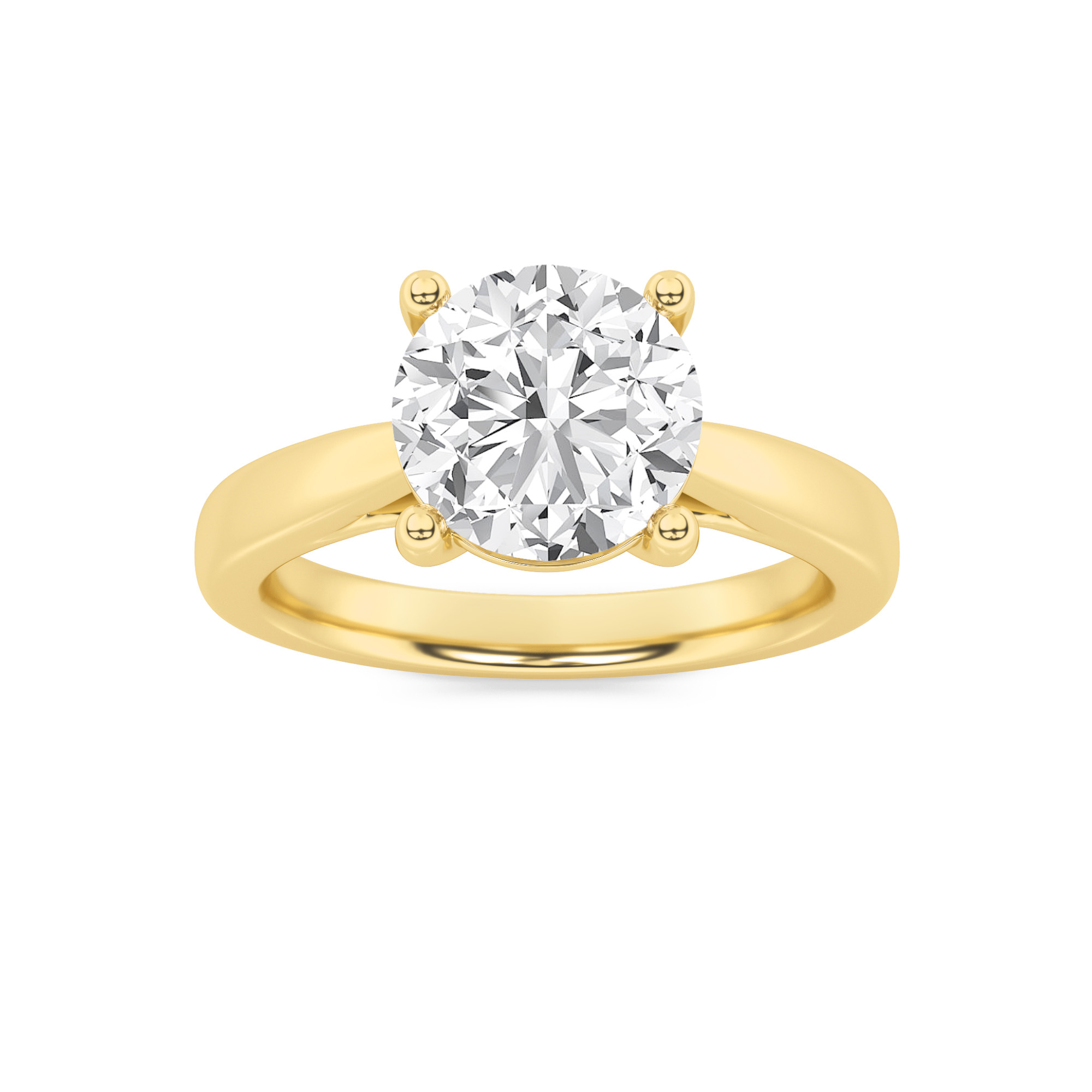1Cttw Round Shaped Lab Grown Diamond (G/VS) Insert Jacket Ring in 14K Gold