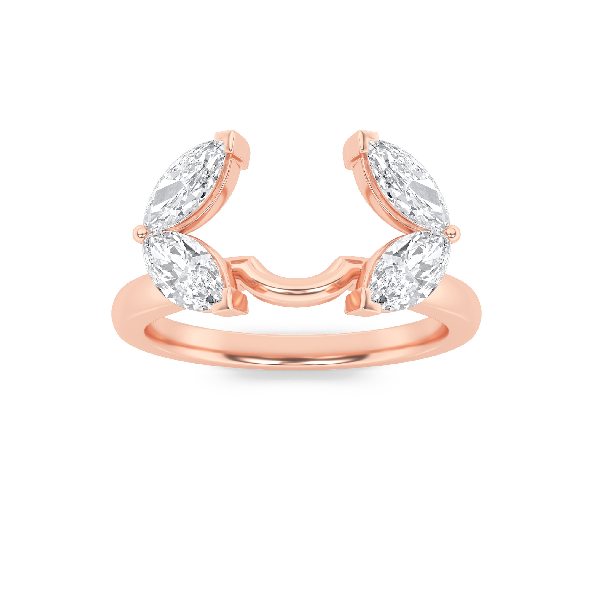 1Cttw Marquise Shaped Lab Grown Diamond (F/VS) Wrap  Ring in 14K Gold