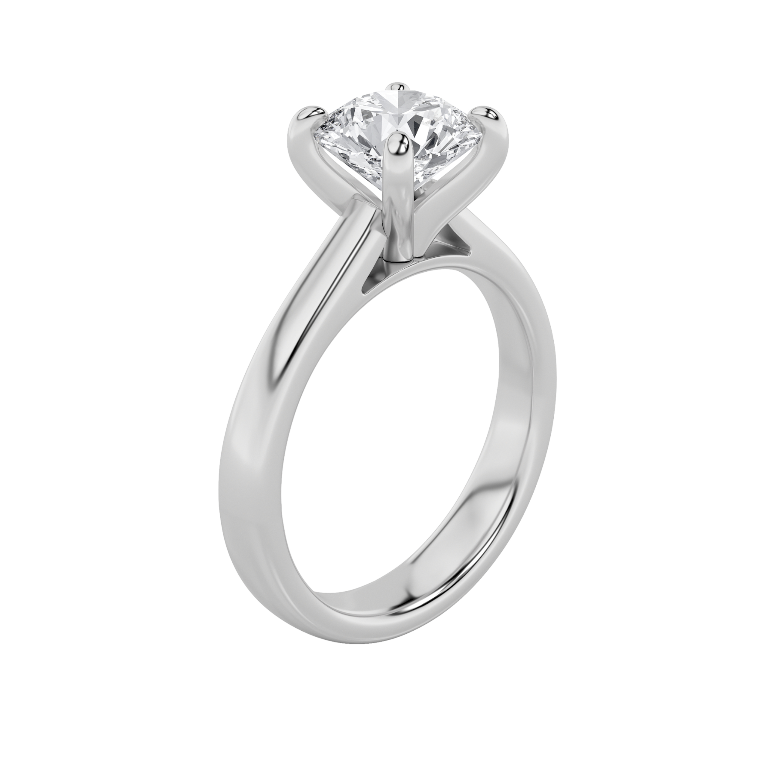 0.75Cttw Round Shaped Lab Grown Diamond (F/VS) Classic Solitaire Engagement Ring in 14K Gold