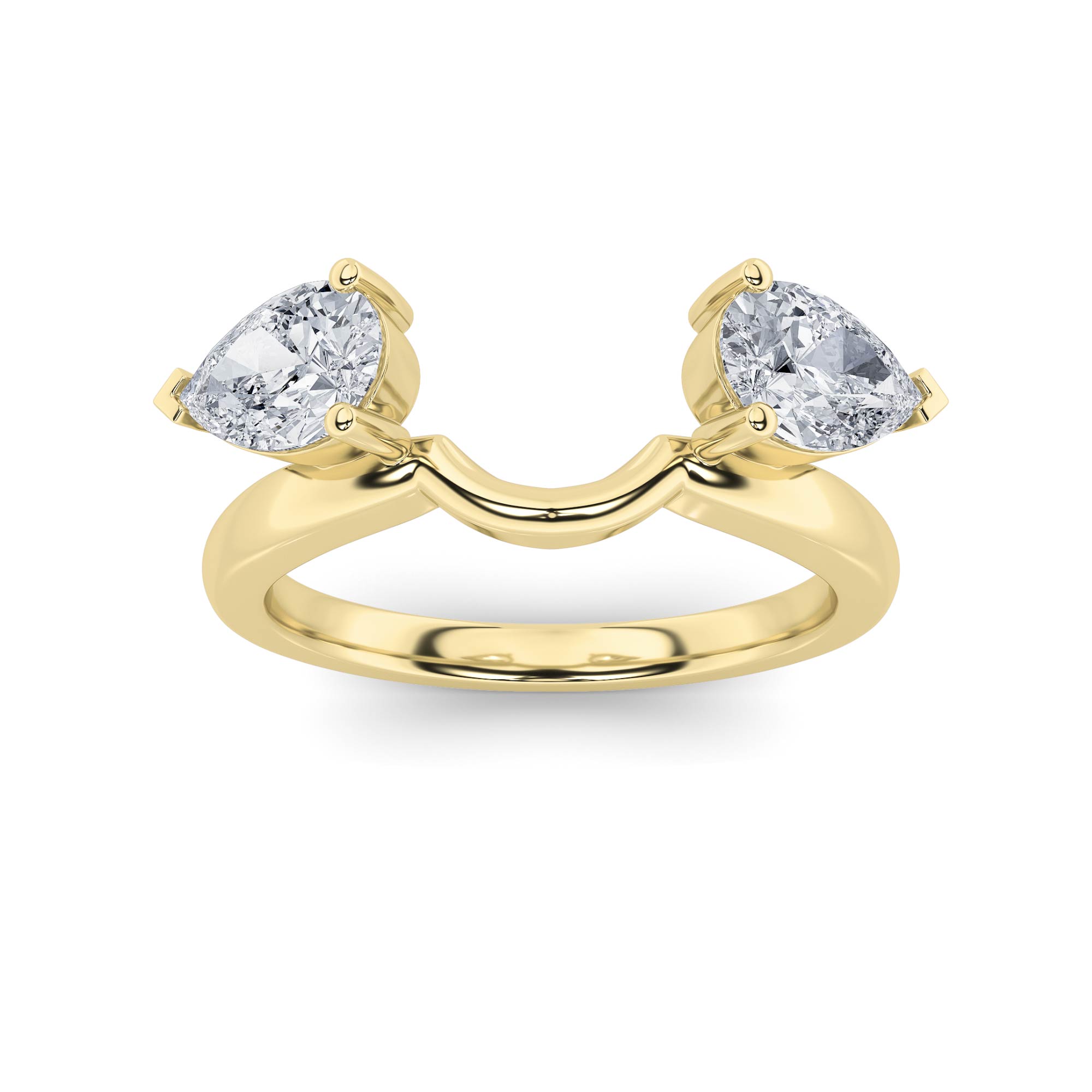 1Cttw Pear Shaped Lab Grown Diamond (F/VS) Wrap  Ring in 14K Gold
