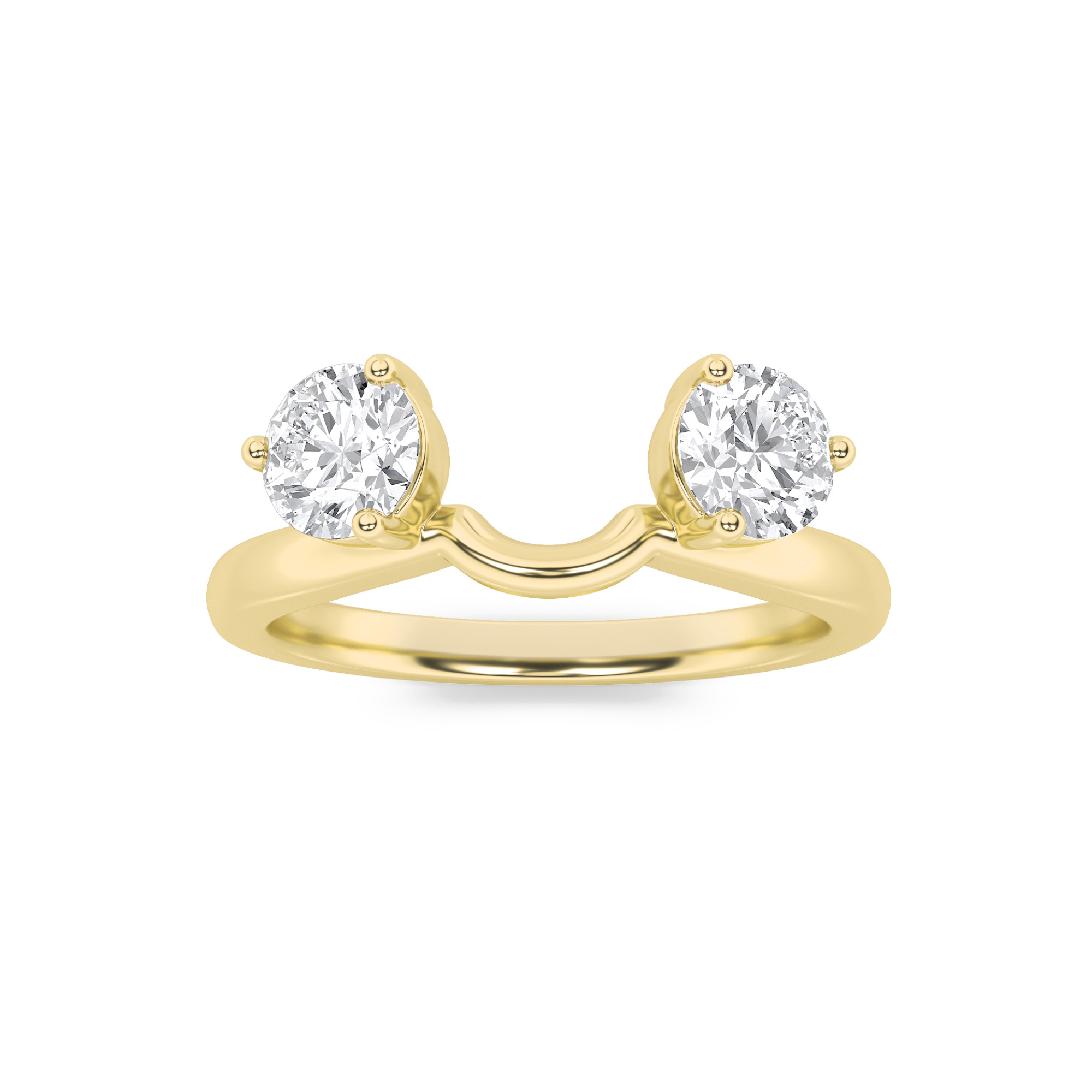 1Cttw Round Shaped Lab Grown Diamond (F/VS) Wrap  Ring in 14K Gold