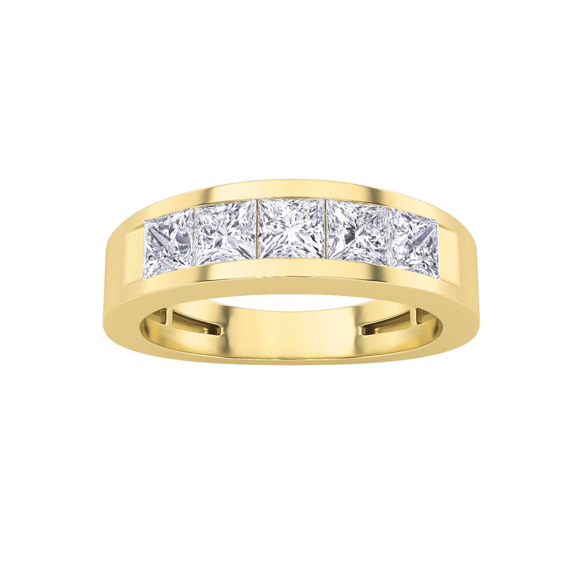 1.5Cttw Princess Shaped Lab Grown Diamond (F/VS)  Ring in 14K Gold