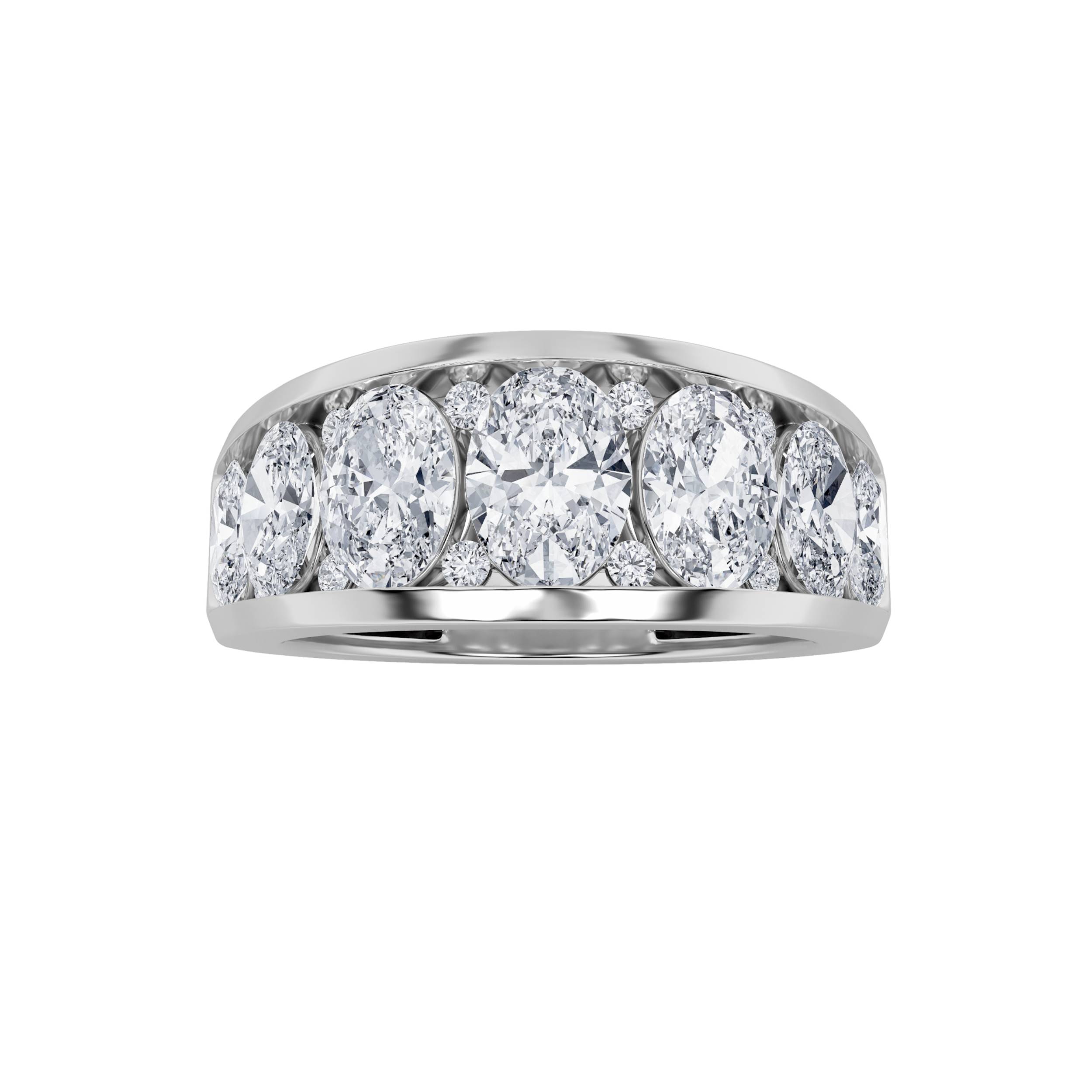 3Cttw Oval Shaped Lab Grown Diamond (F/VS)  Ring in 14K Gold