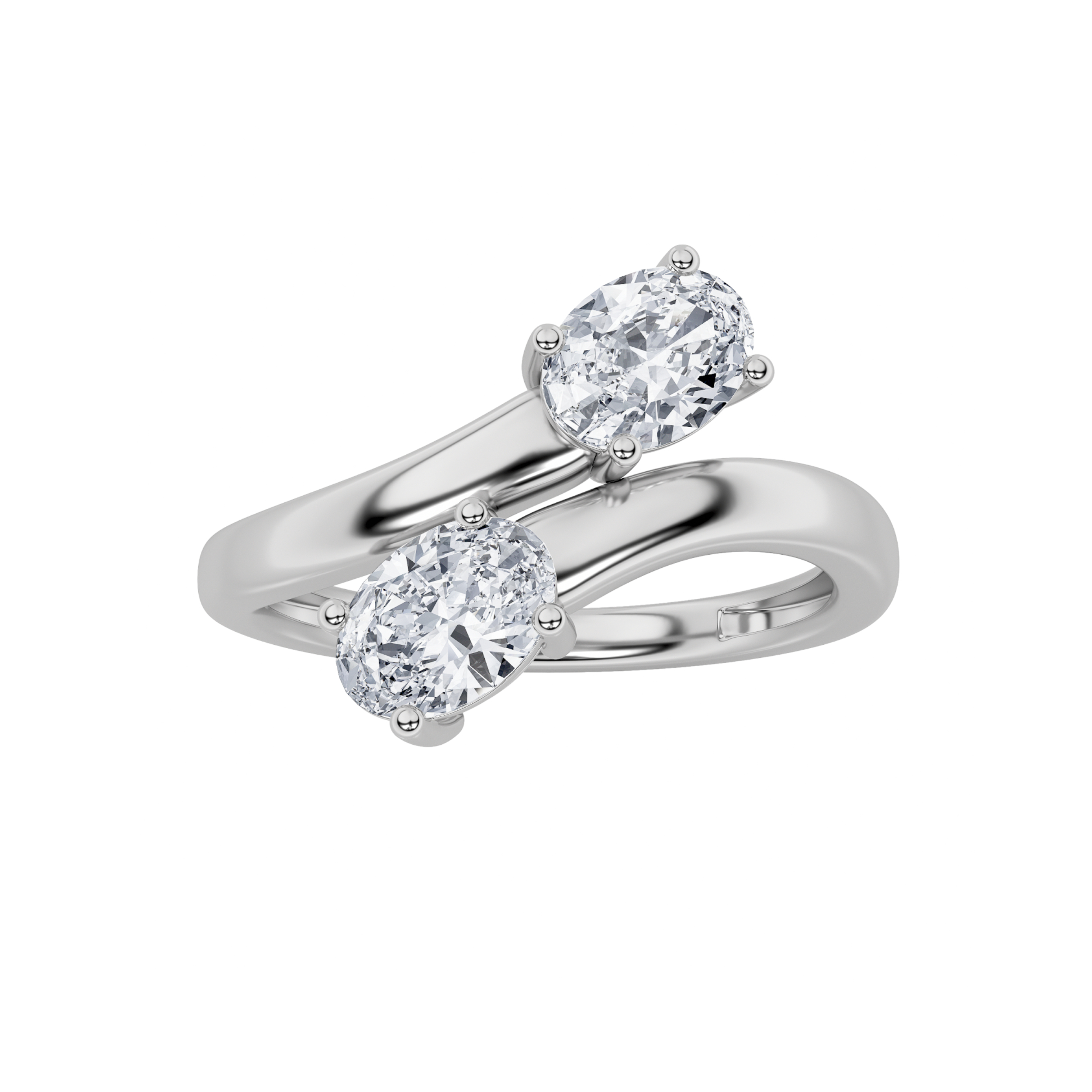 1Cttw Oval Shaped Lab Grown Diamond (F/VS)  Ring in 14K Gold