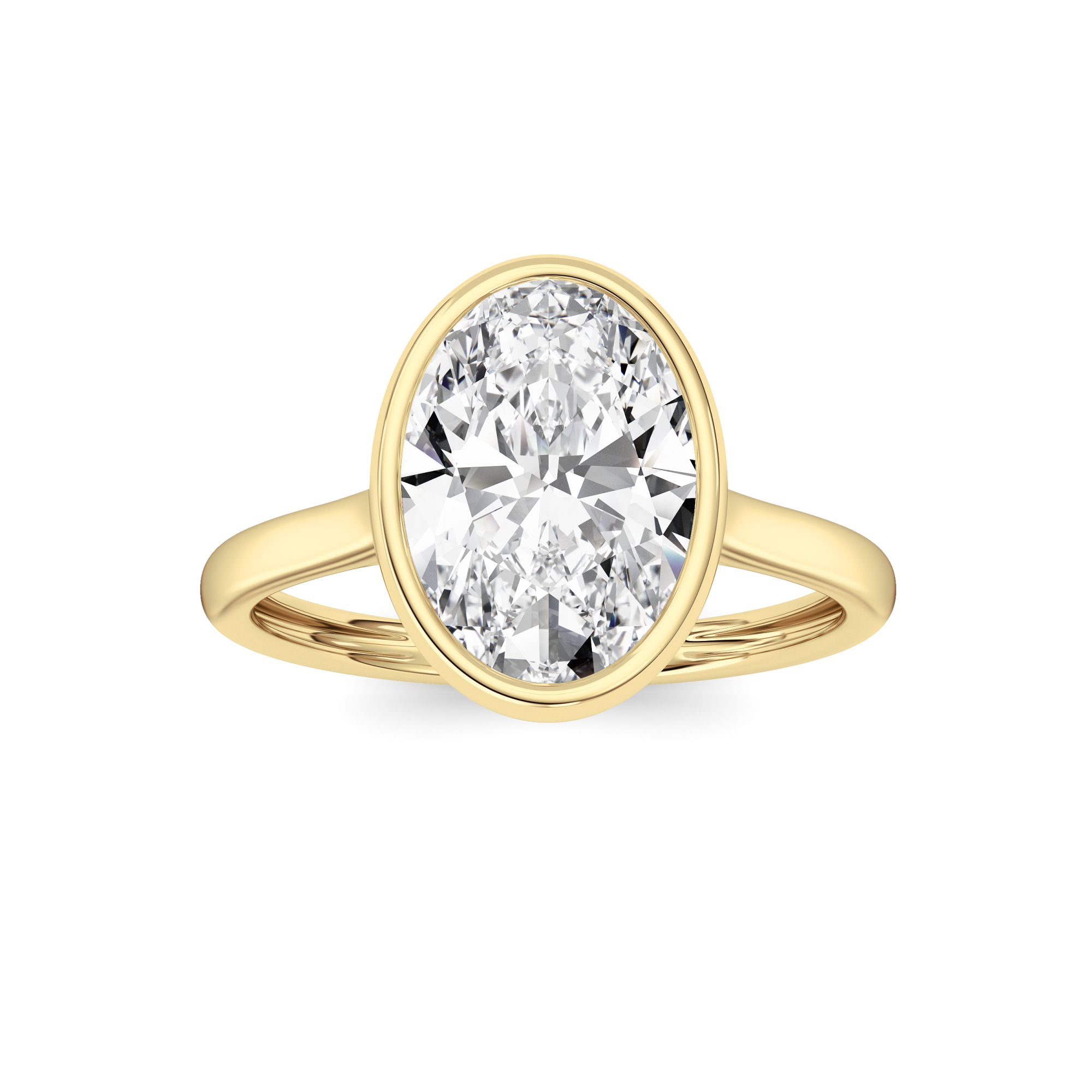 1Cttw Heart Shaped Lab Grown Diamond (F/VS) Bezel Set Solitaire RING in 14K Gold