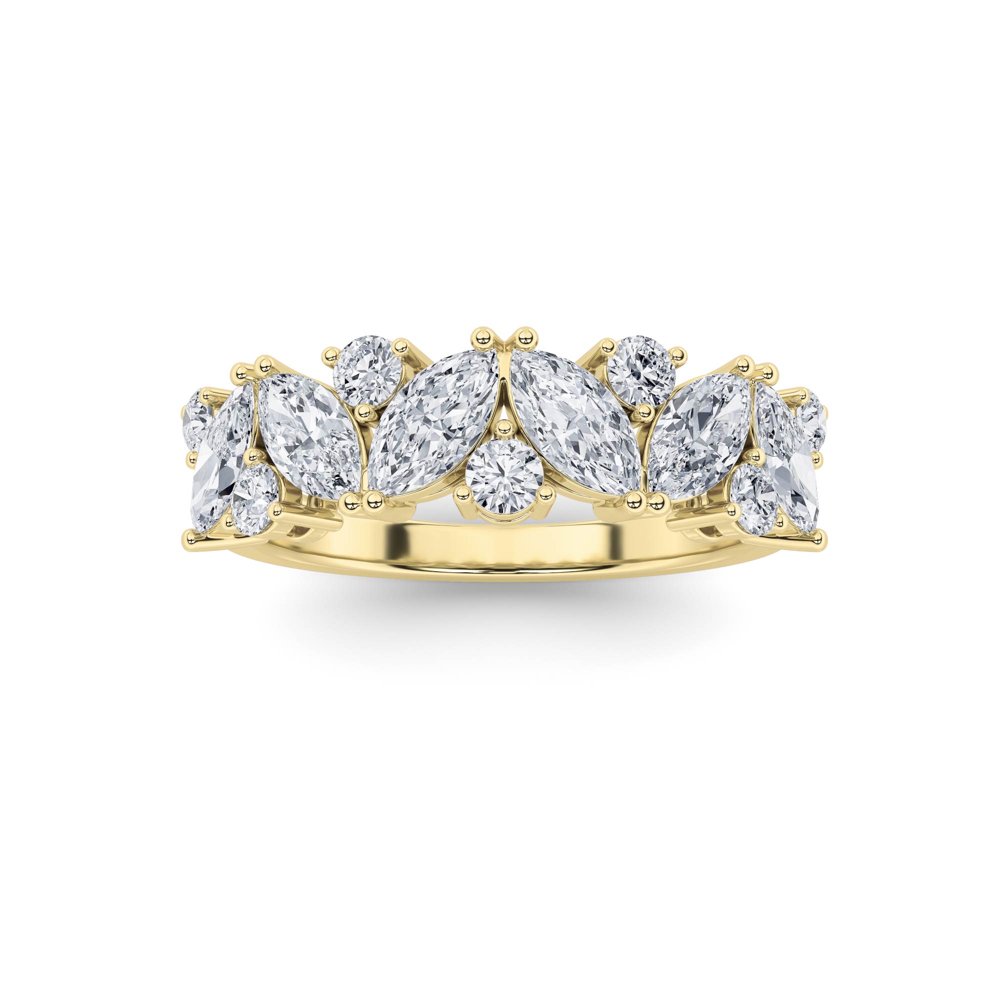 1.5Cttw Marquise Shaped Lab Grown Diamond (F/VS)  Ring in 14K Gold