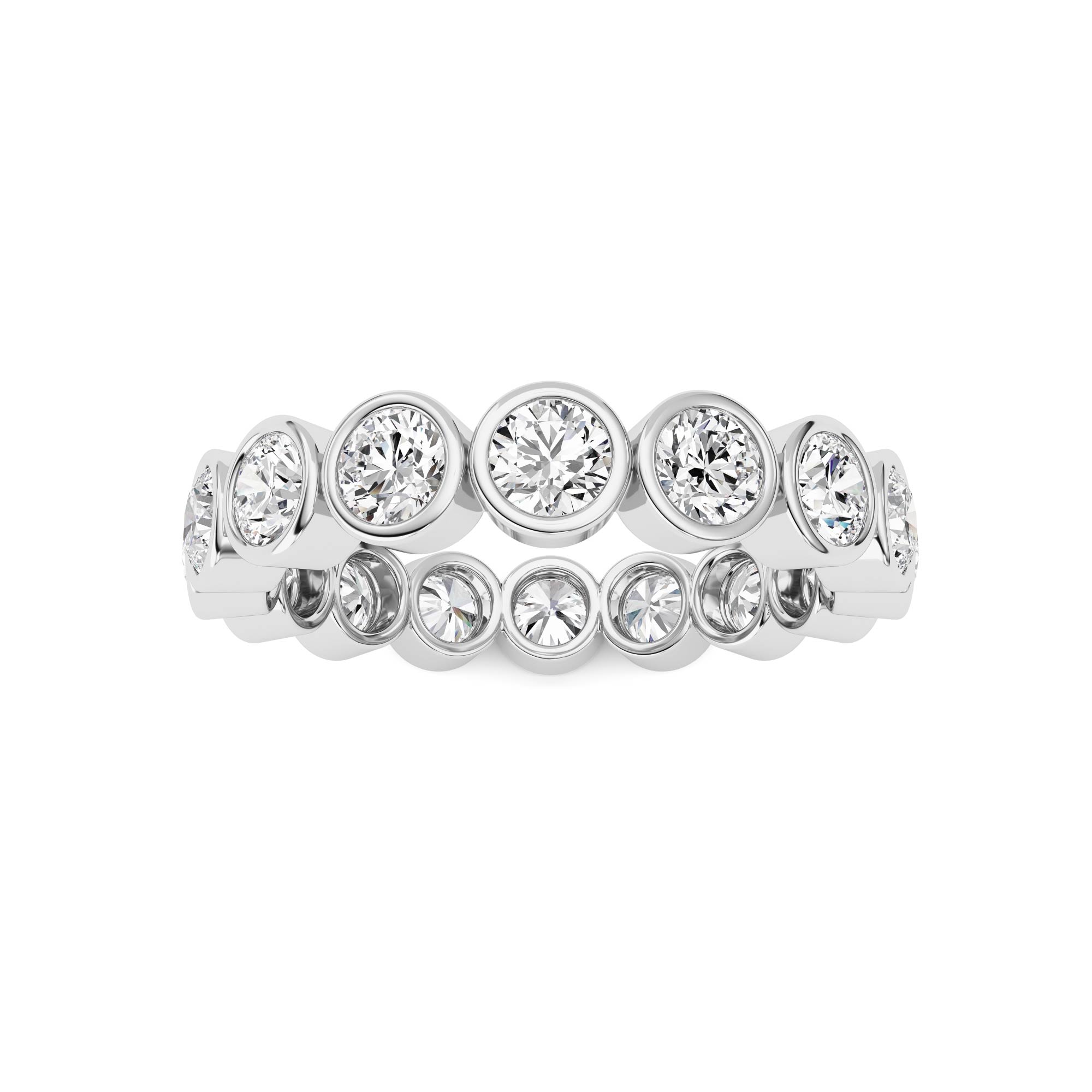 1.60 CT Round Diamond Ring in 14K White Gold