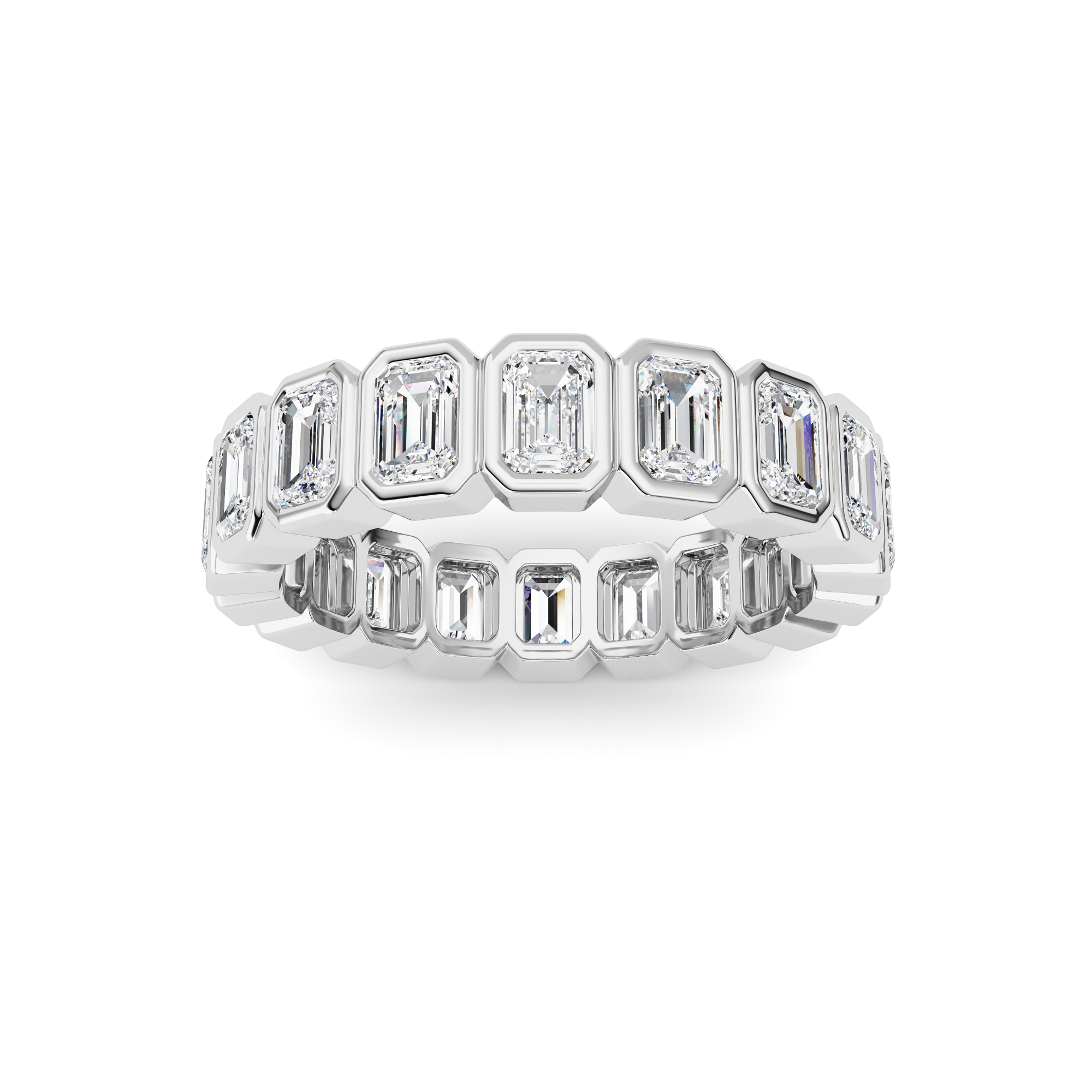 2.20 CT Emerald Diamond Ring in 14K White Gold