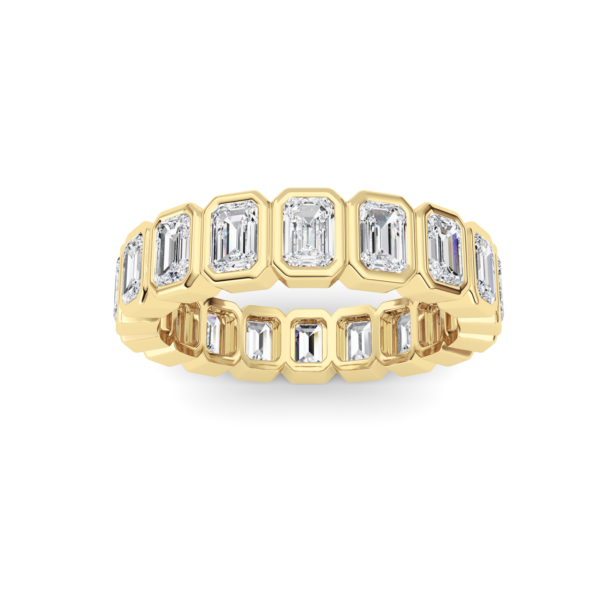 2.20 CT Emerald Diamond Ring in 14K Yellow Gold