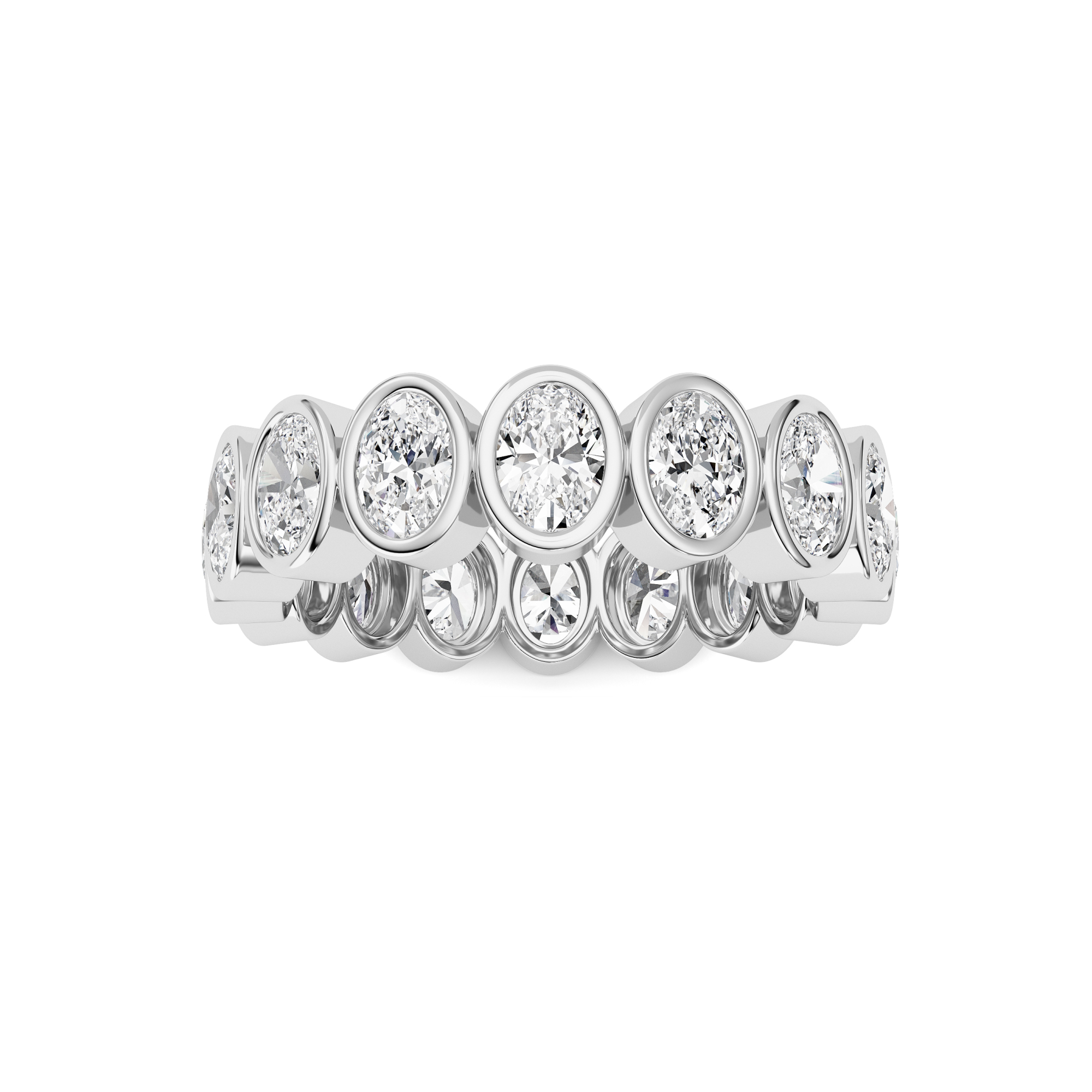 2.00 CT Oval Diamond Ring in 14K White Gold