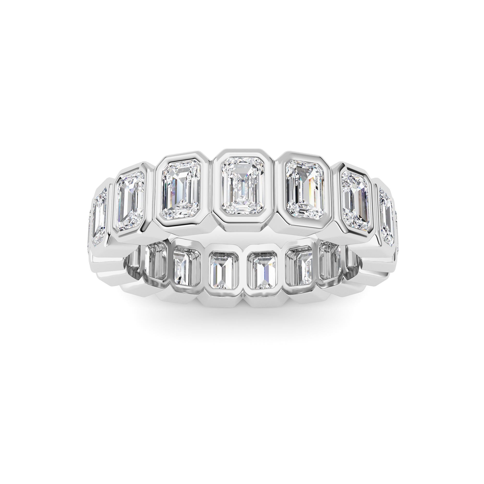 2.50 CT Emerald Diamond Ring in 14K White Gold
