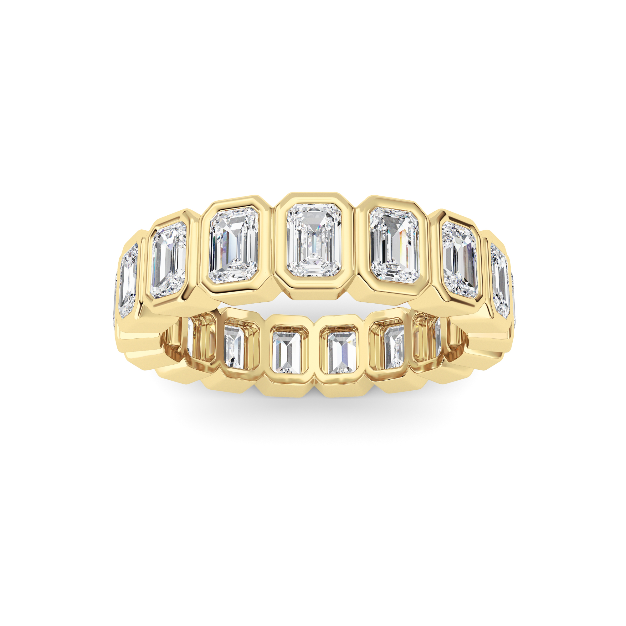 2.50 CT Emerald Diamond Ring in 14K Yellow Gold