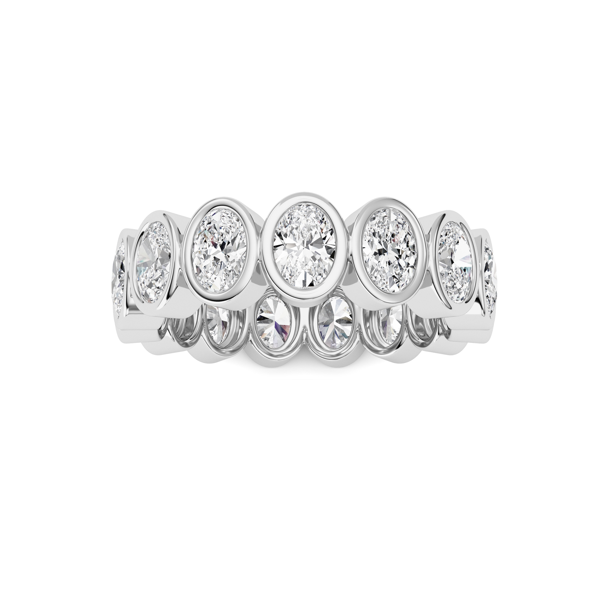 2.25 CT Oval Diamond Ring in 14K White Gold