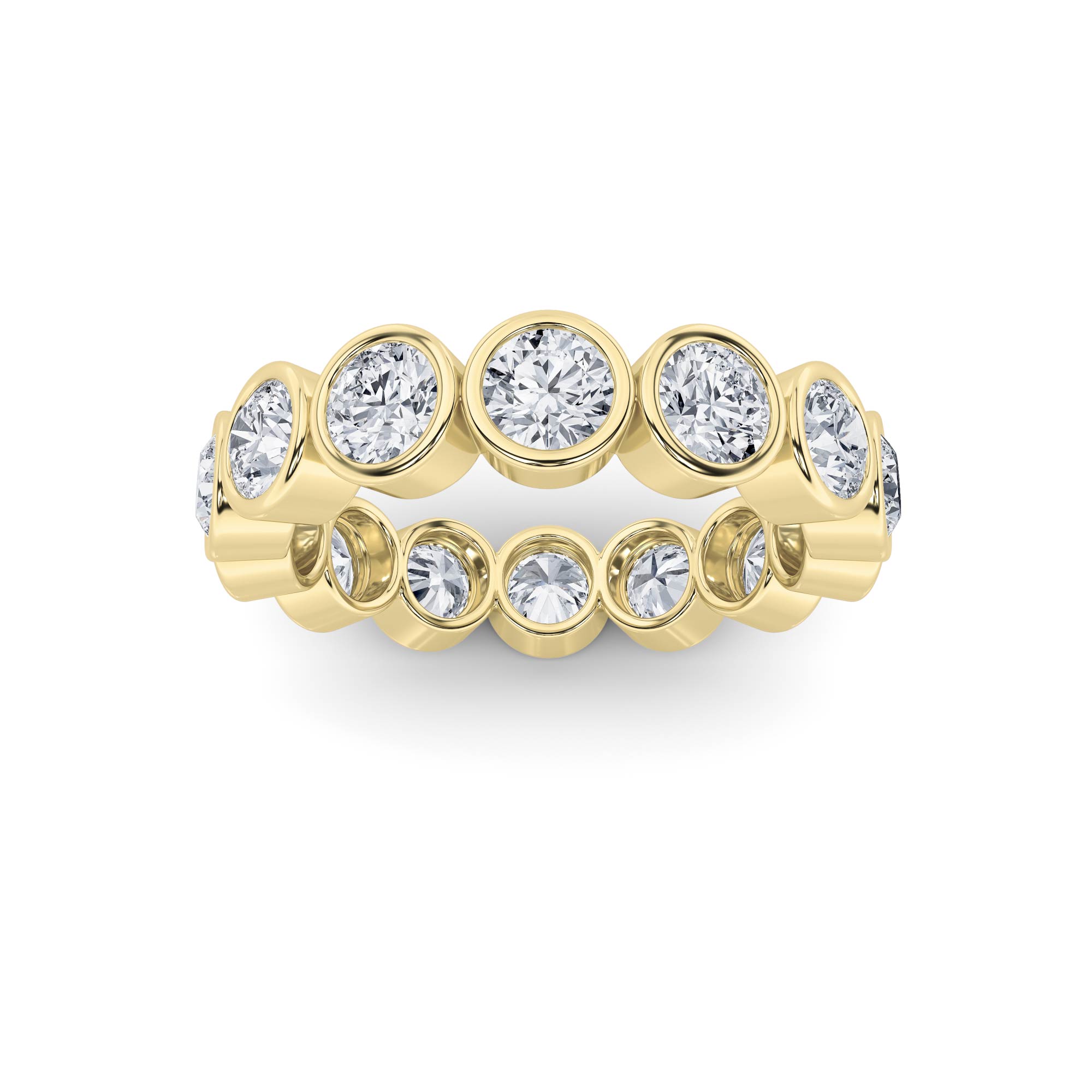 2.10 CT Round Diamond Ring in 14K Yellow Gold
