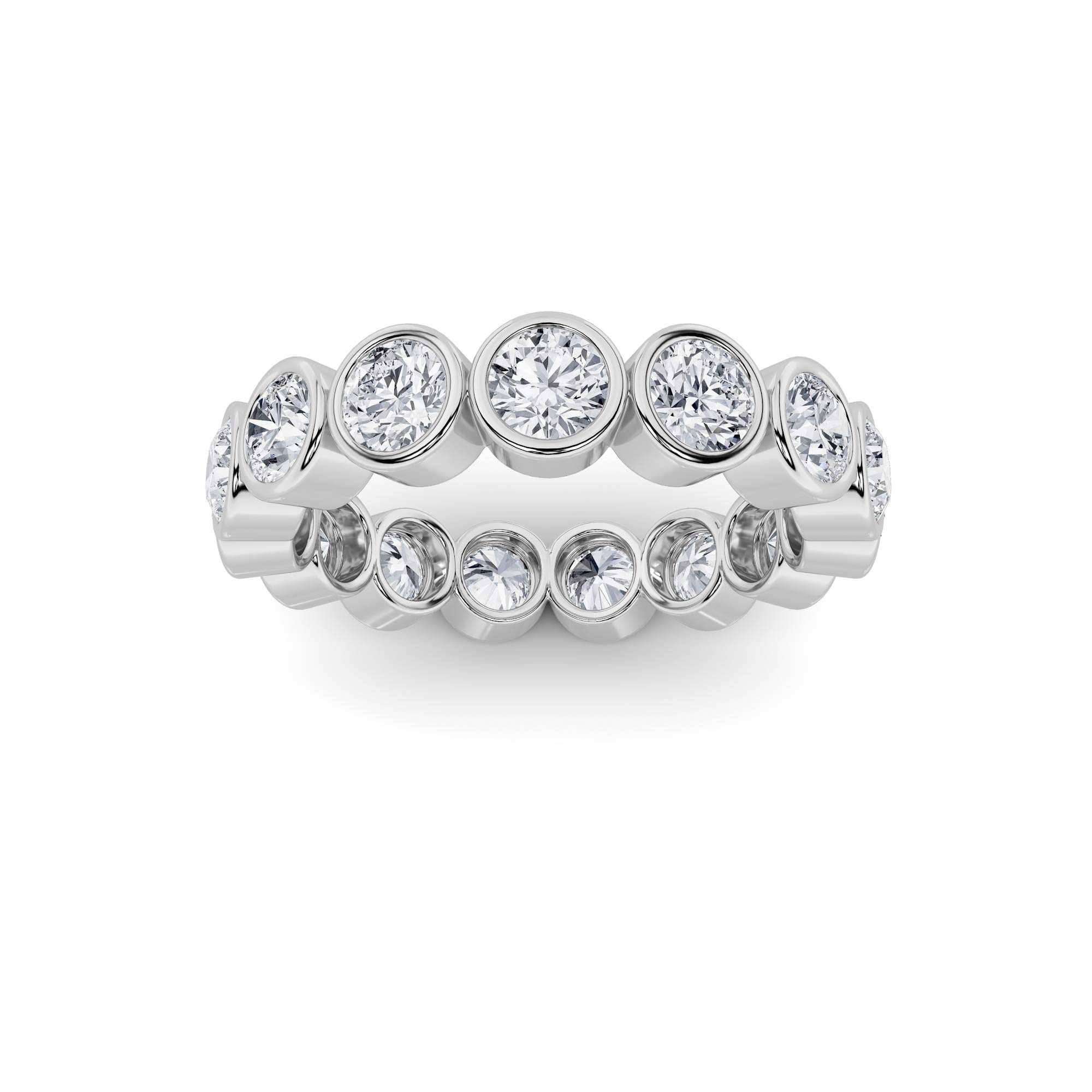 2.20 CT Round Diamond Ring in 14K White Gold