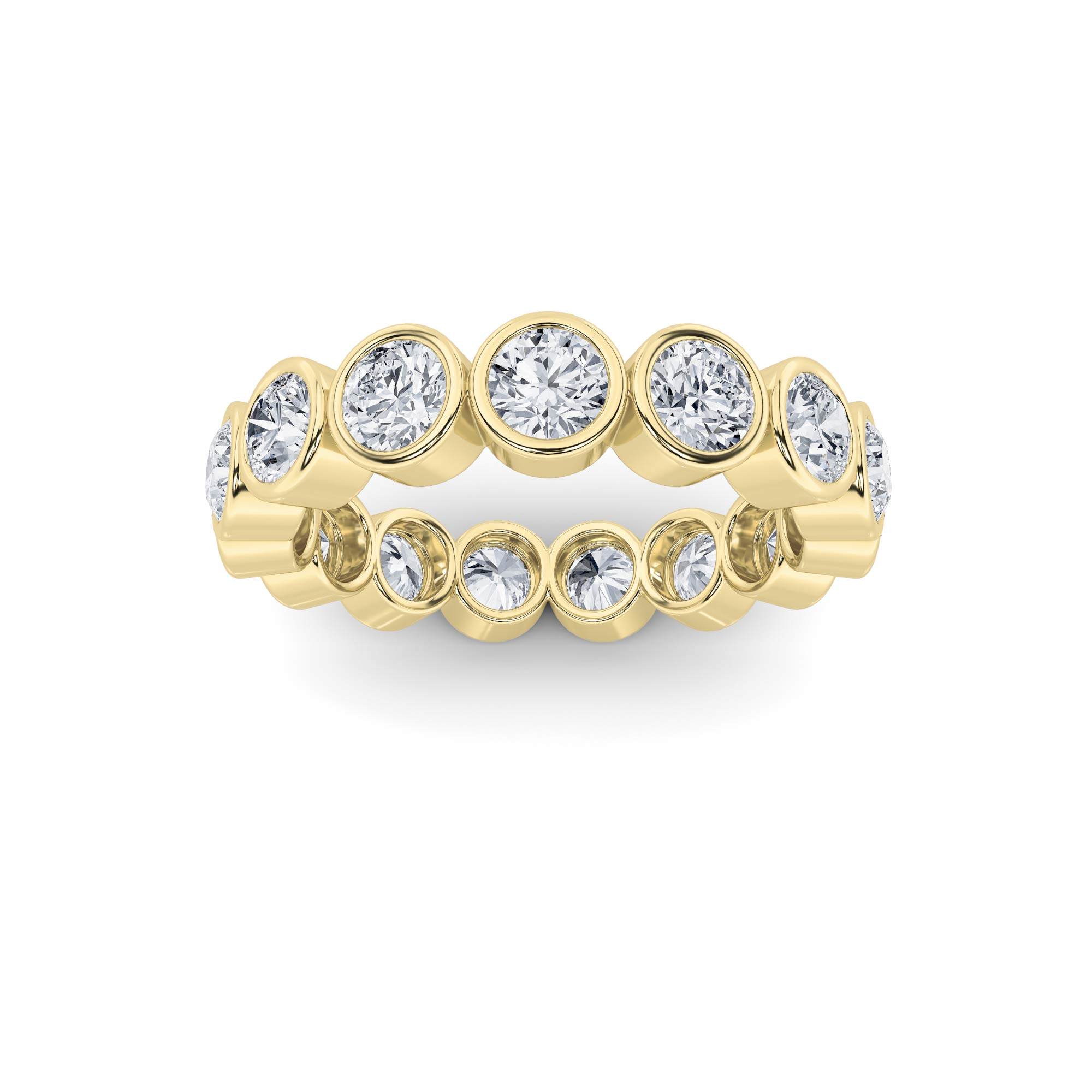 2.20 CT Round Diamond Ring in 14K Yellow Gold