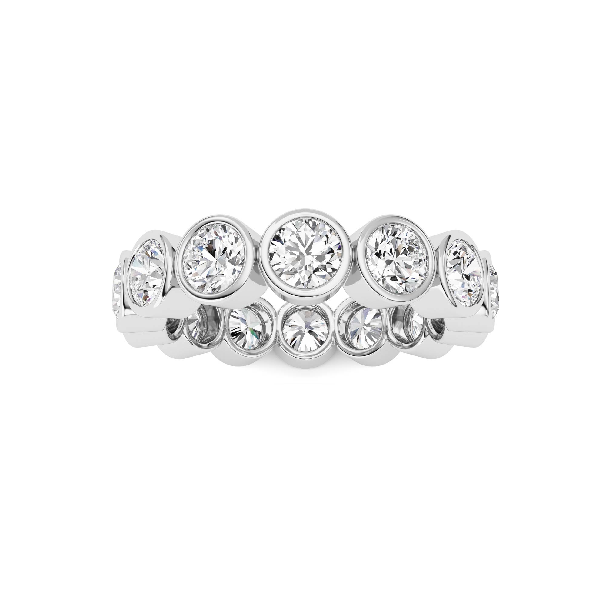 3.10 CT Round Diamond Ring in 14K White Gold