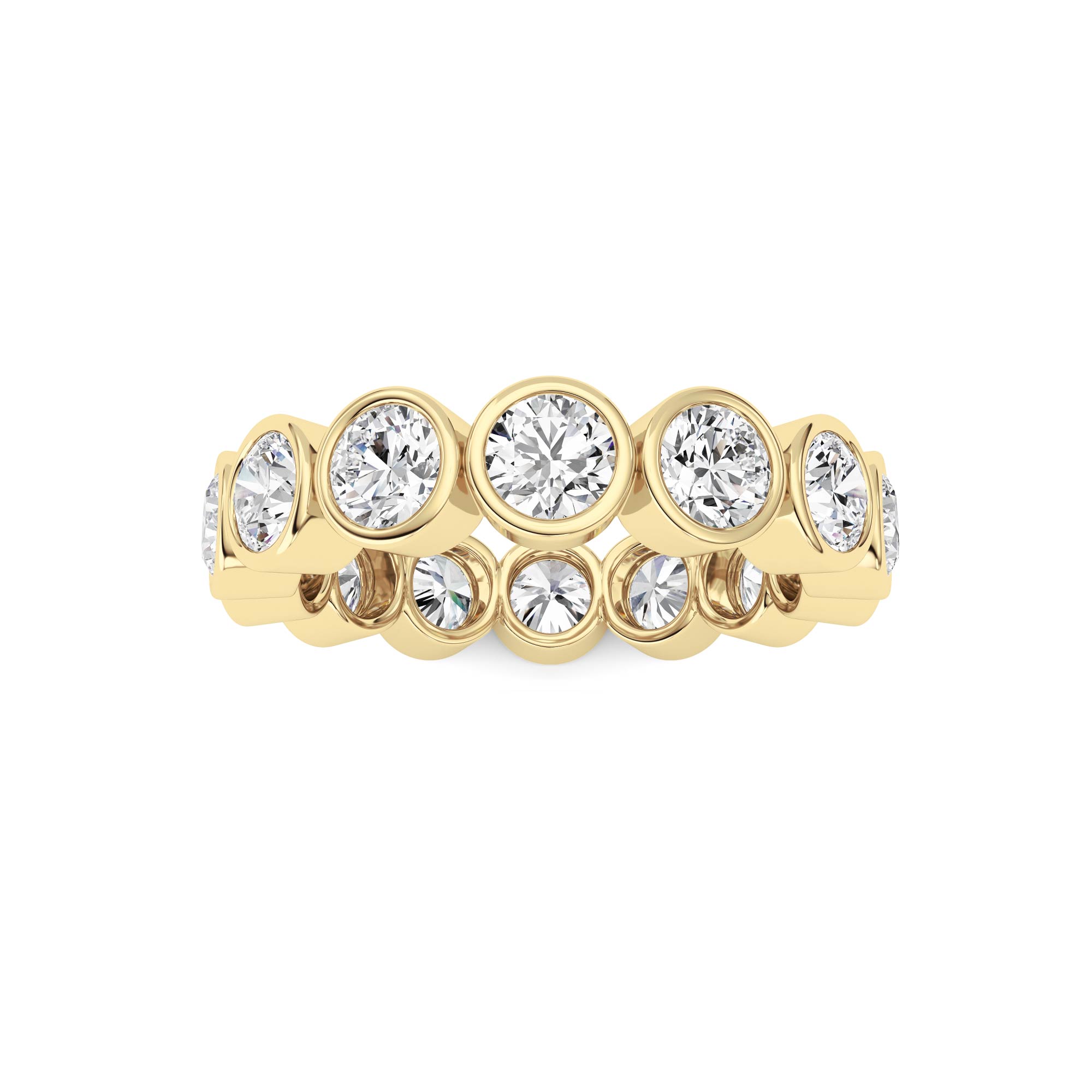 3.10 CT Round Diamond Ring in 14K Yellow Gold