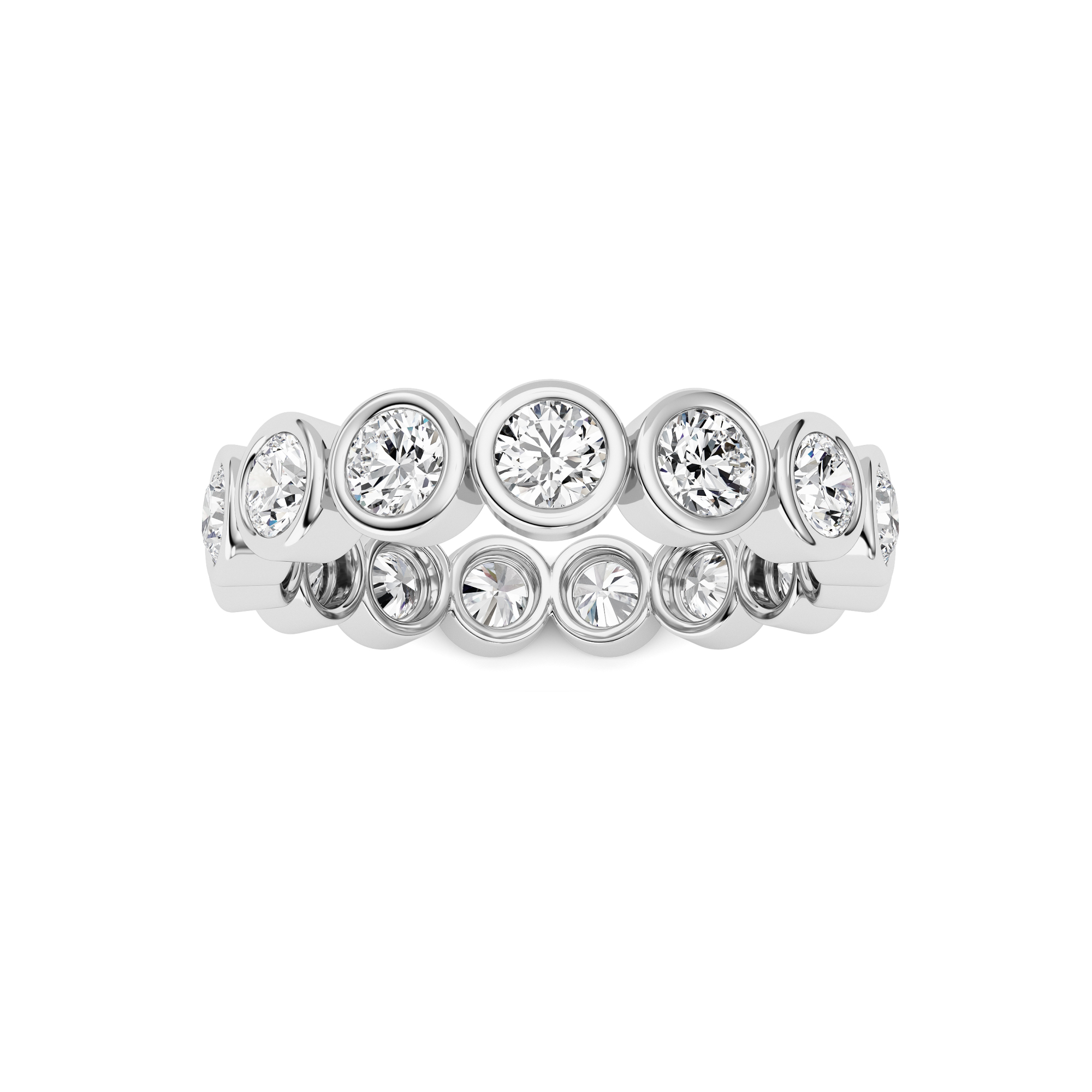 3.80 CT Diamond Ring in 14K White Gold