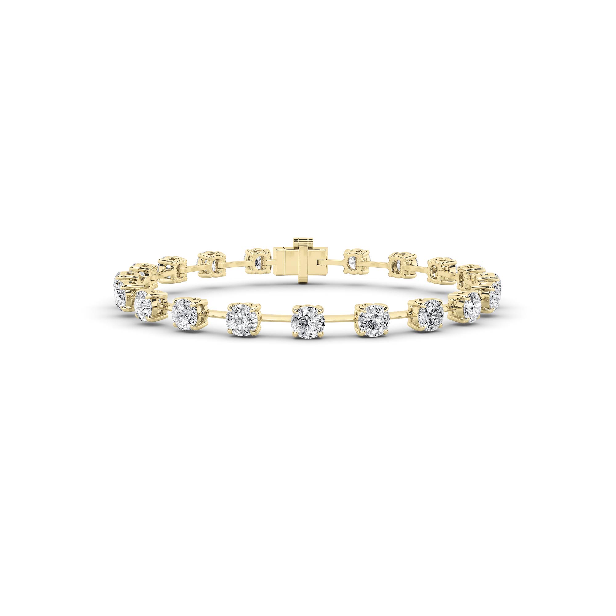 4.5Cttw Round Shaped Lab Grown Diamond Split Prong Eternity Ring in 14K Gold (F/VS)