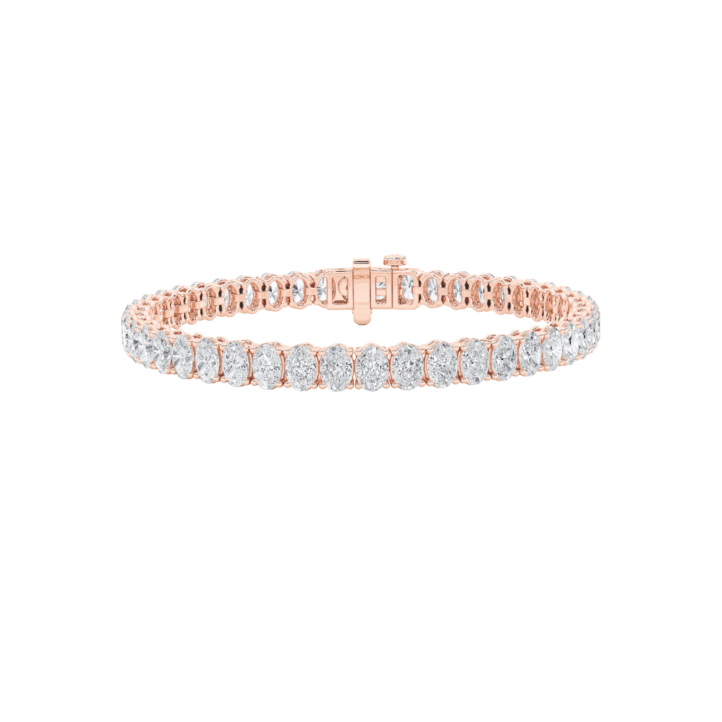 9.00 CT Oval Diamond Bracelet in 14K Rose Gold