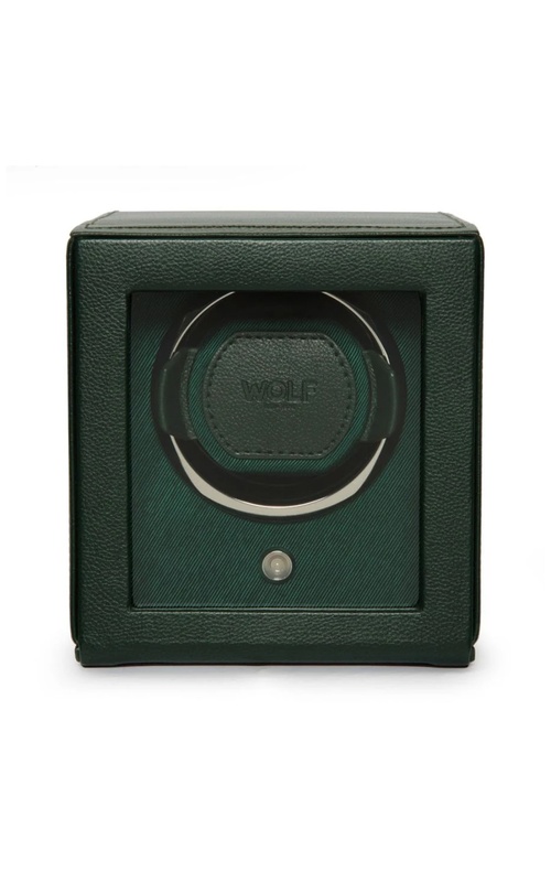 WOLF - Hunter Green Cub Single Watch Winder w/ Cover