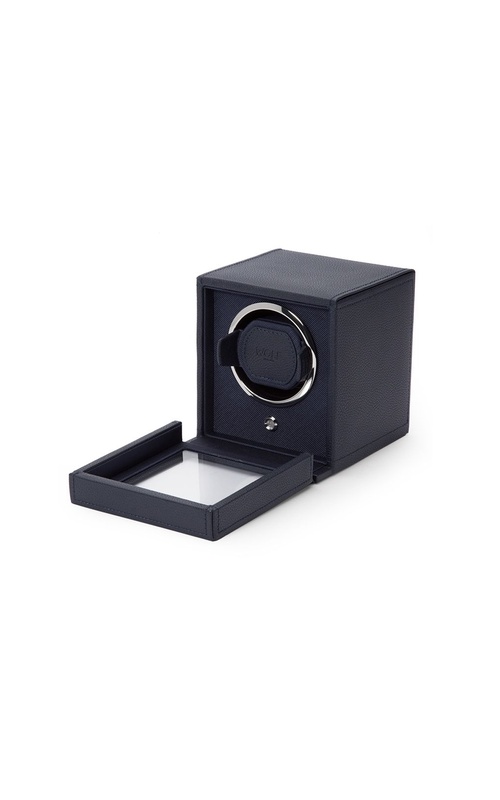 WOLF - Navy Cub Single Watch Winder w/ Cover