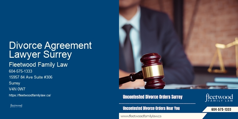 Divorce Agreement Lawyer Surrey