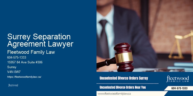 Surrey Separation Agreement Lawyer