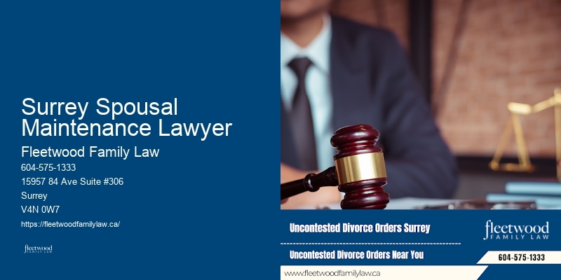 Surrey Spousal Maintenance Lawyer