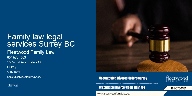 Family law legal services Surrey BC