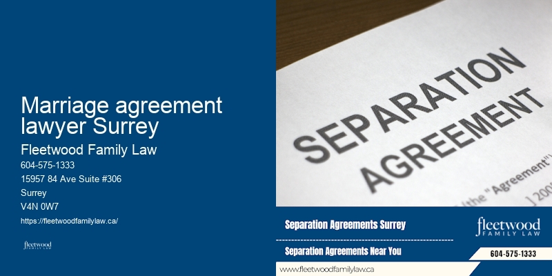 Marriage agreement lawyer Surrey