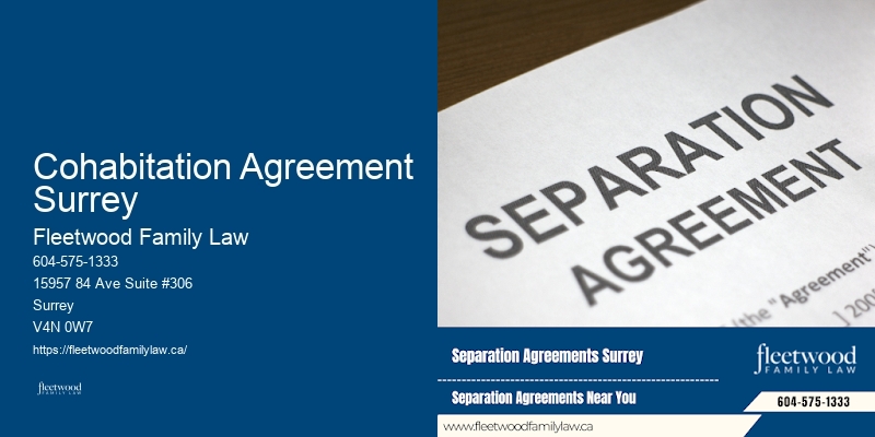 Cohabitation Agreement Surrey