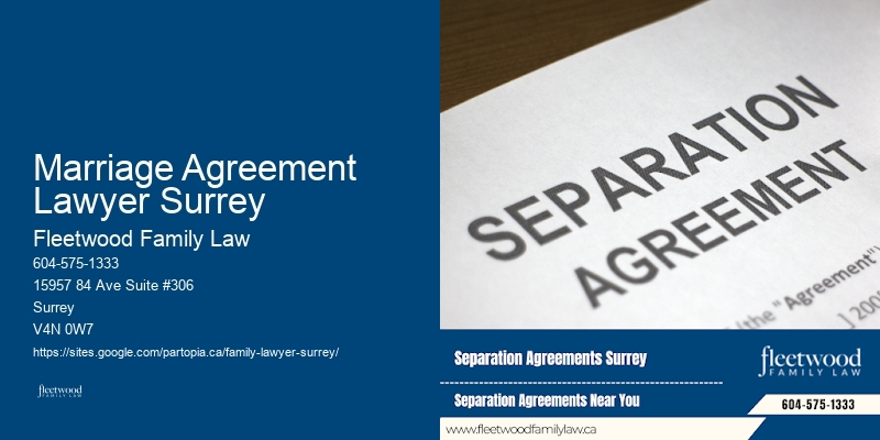 Marriage Agreement Lawyer Surrey