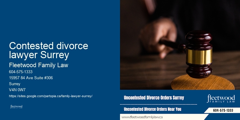Contested divorce lawyer Surrey