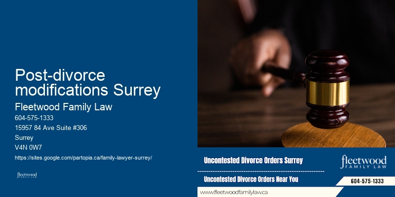 Post-divorce modifications Surrey