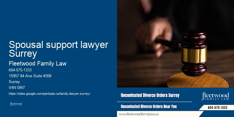 Spousal support lawyer Surrey