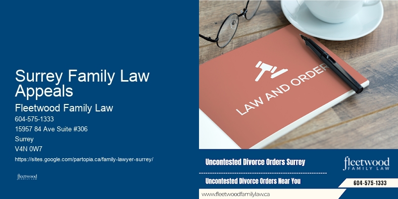 Proven Family Lawyer Surrey Family Law Appeals
