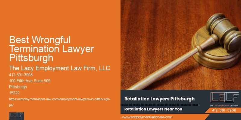 Best Wrongful Termination Lawyer Pittsburgh Workplace Attorney Consultation