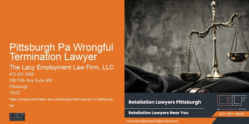 Pittsburgh Pa Wrongful Termination Lawyer