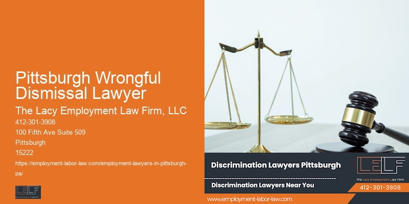 Experienced Wrongful Termination Lawyer Pittsburgh Wrongful Dismissal Lawyer