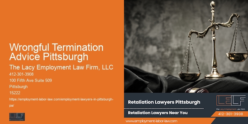 Wrongful Termination Advice Pittsburgh